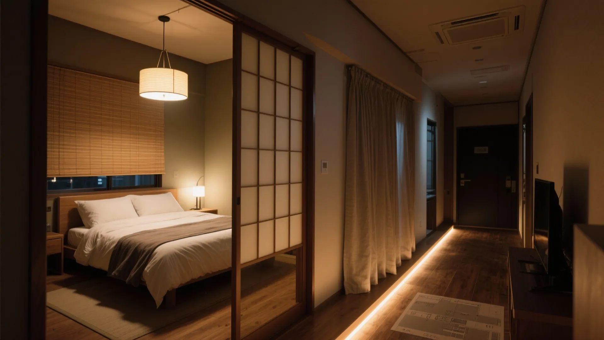 Tips 3: 間取りが離れてるなら“ゾーニング照明”で距離を縮める（日式風格）