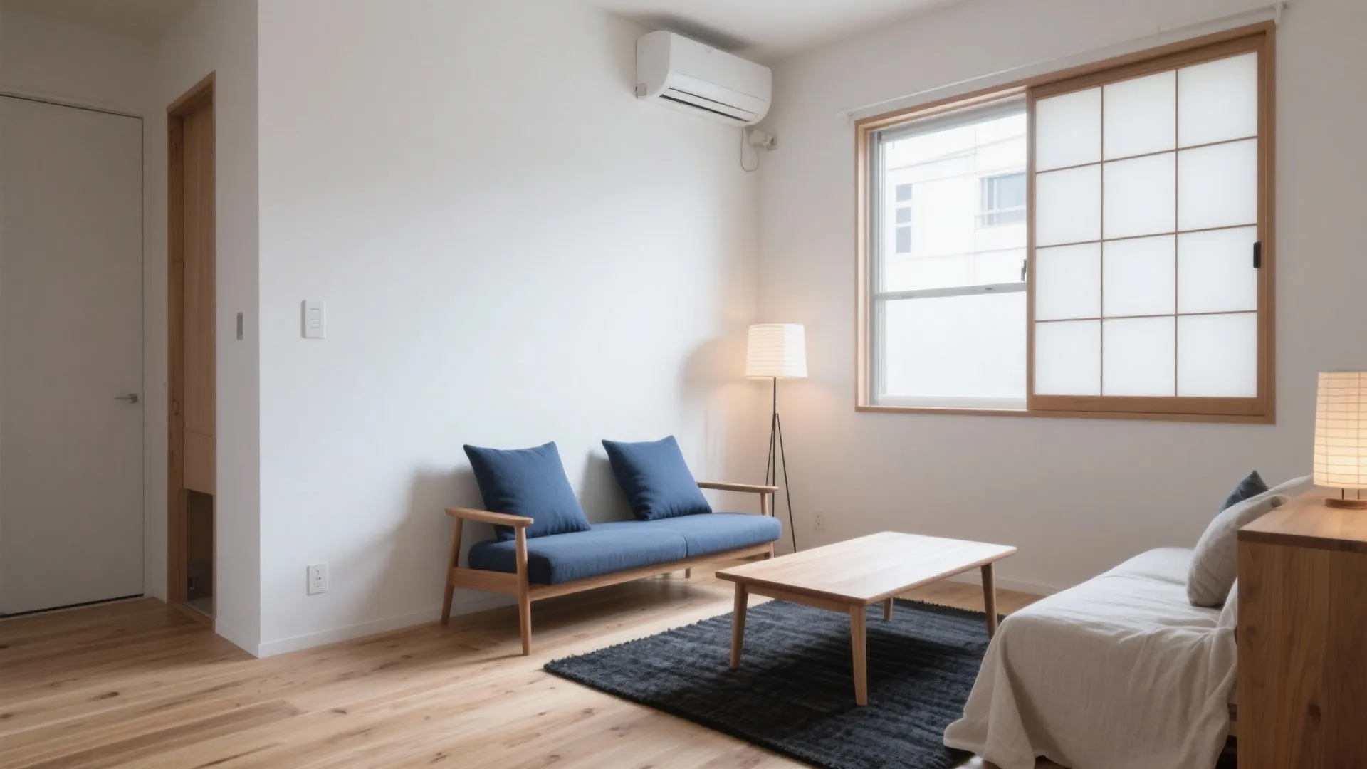 日式風格の素材コントラストは2:7:1で揃える（東京小户型×日式風格の質感設計）