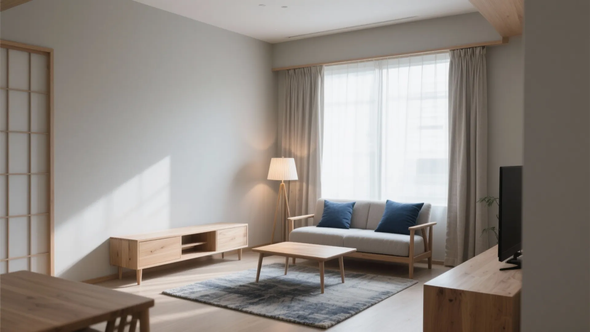 色と素材で“音”を吸う：日式風格の静けさを2DKに着地させる