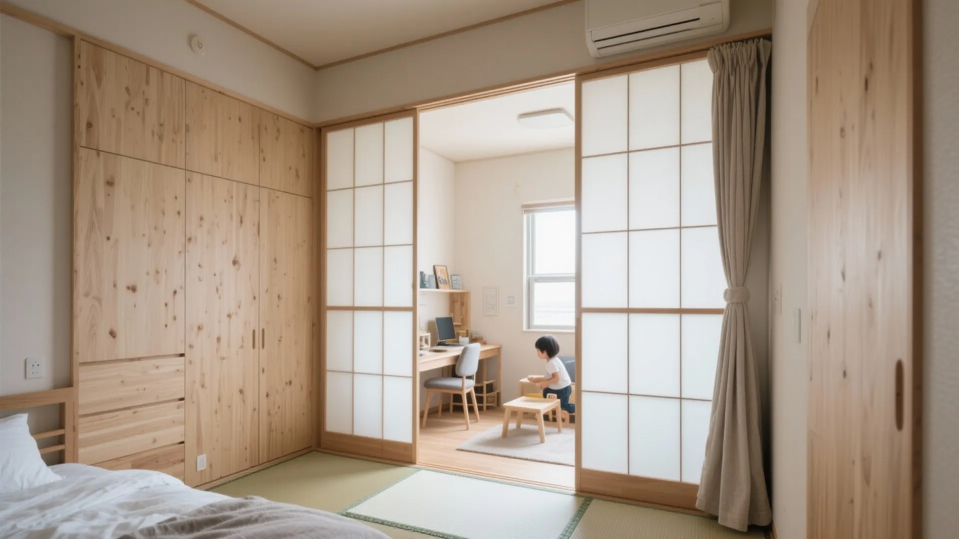 Tips 3: 2DKの“仕切り”を味方に、用途を時間で切り替える（东京小户型）