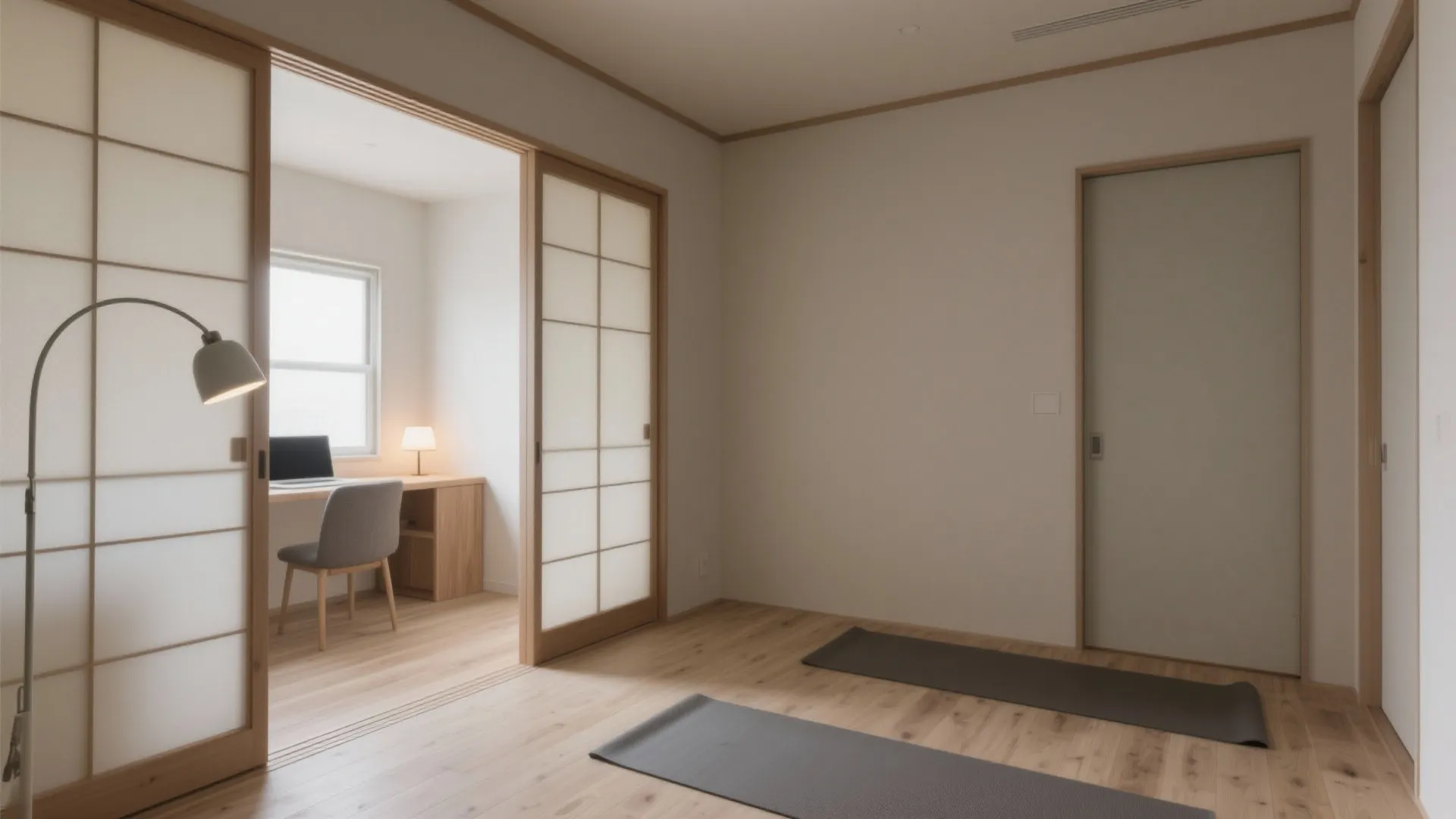 ワークと暮らしを両立：1室を“静”、もう1室を“動”に分ける