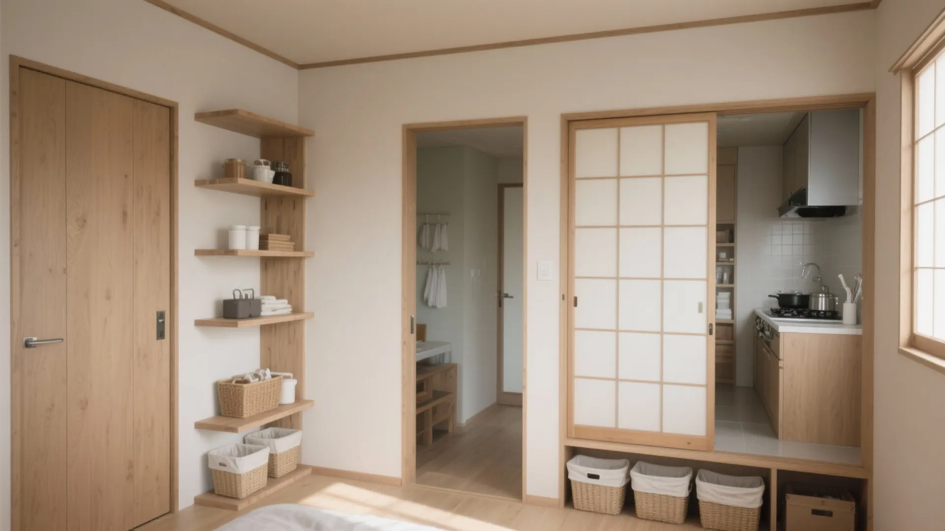 Tips 3: 収納を“回遊路”に並置する（収納技巧で散らからない2DKへ）