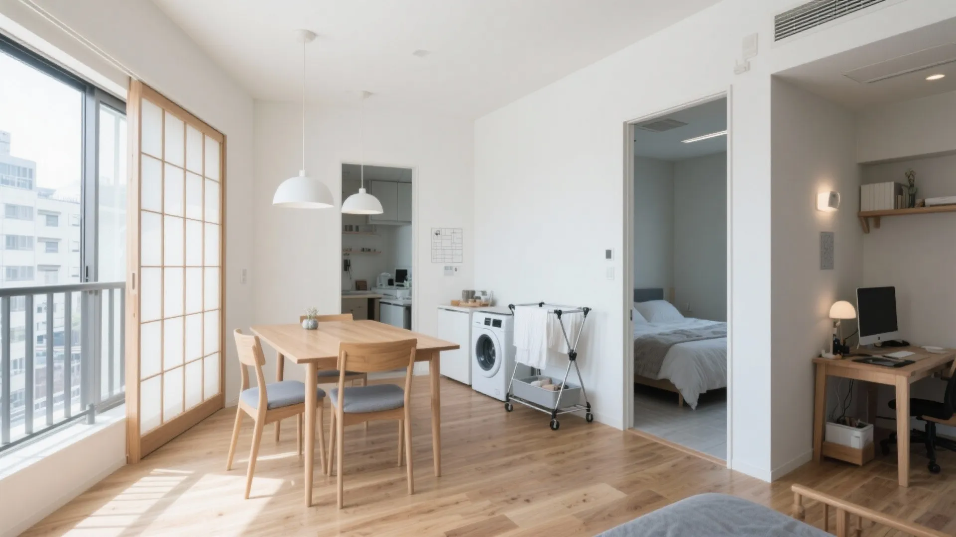 Tips 1: 2DKを3ゾーン化して動線を短くする（動線规划）