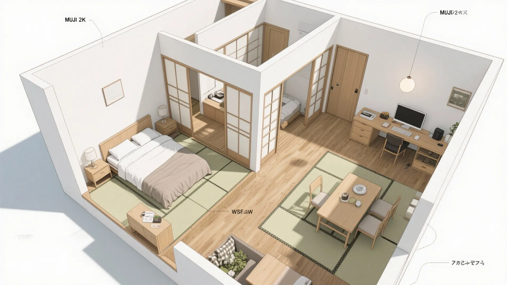 Tips 1: 2DKレイアウトを「寝る・働く・食べる」でゾーニングし直す（東京小戸型・動線計画）