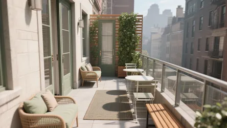 5 Balcony Decoration Ideas for a 2-Door Balcony