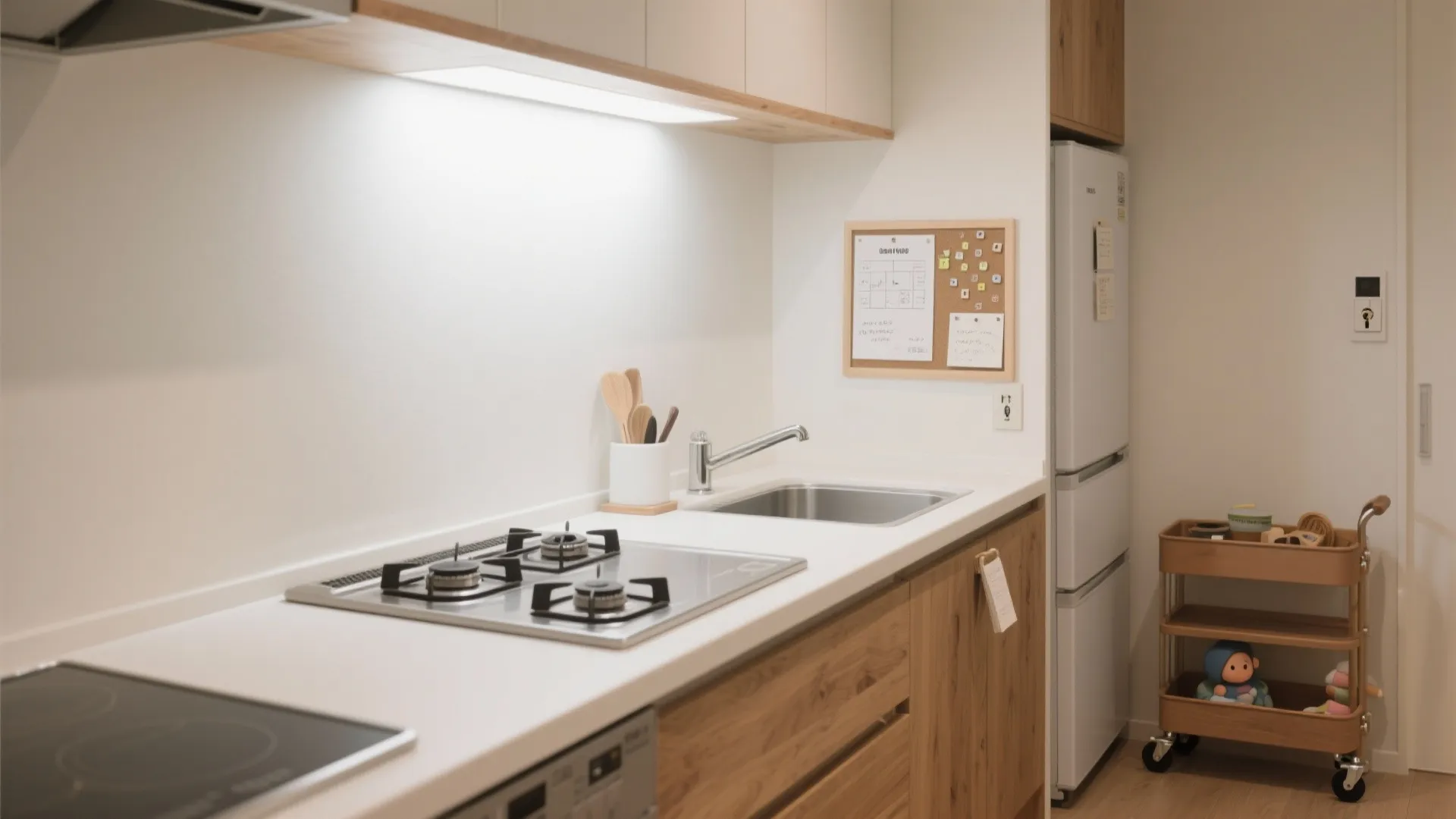 キッチンは“幅60cmの安全帯”を確保（動線計画／大阪・京都）