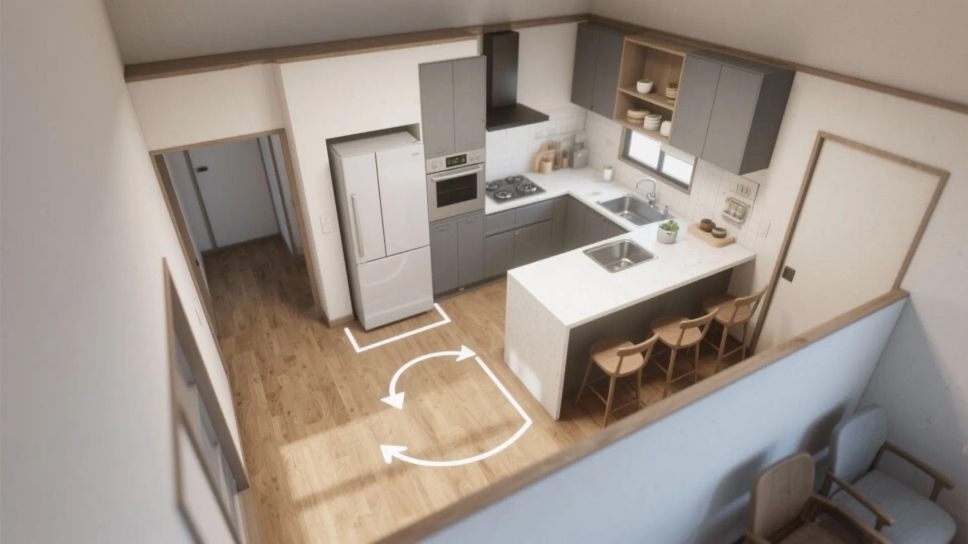 2. キッチンが相場を左右する：配管位置と動線計画の見直し