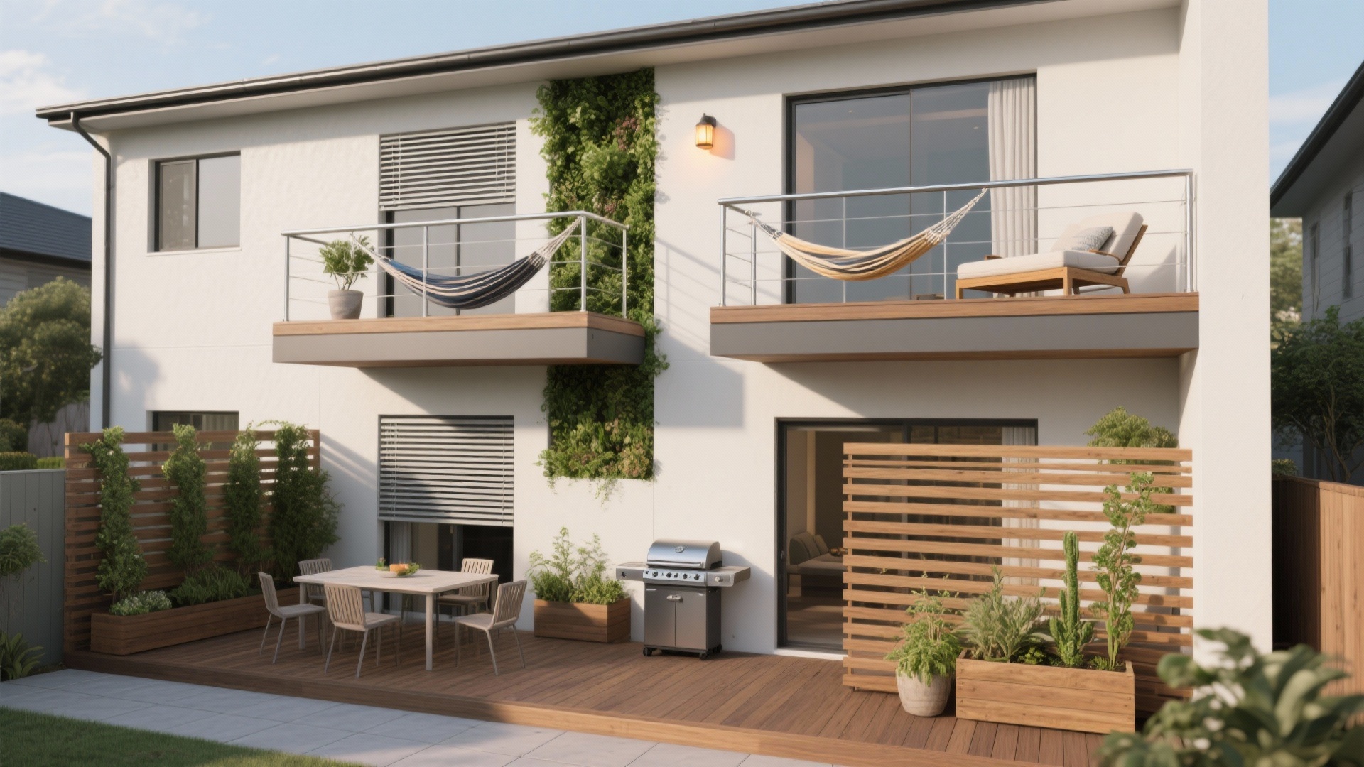 2 Storey Balcony Design: Fix Dark, Cramped Facades (5 Ideas)