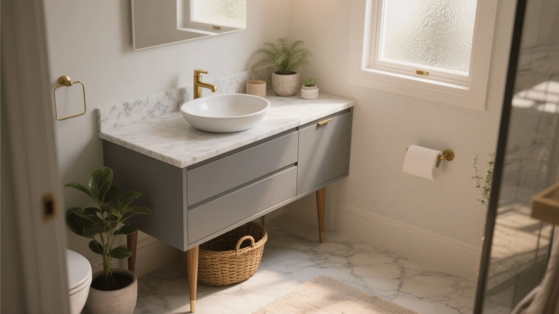 36 in Gray Bathroom Vanity Ideas: Stylish space-saving designs and practical tips for a 36-inch gray bathroom vanity