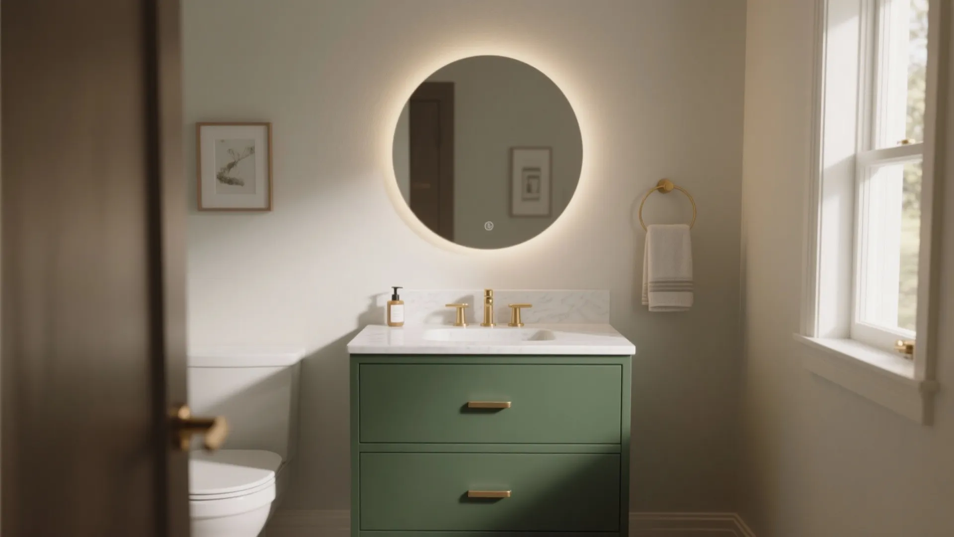 36-inch Green Bathroom Vanity Ideas: Fresh small-bathroom solutions: 5 creative ways to use a 36" green vanity