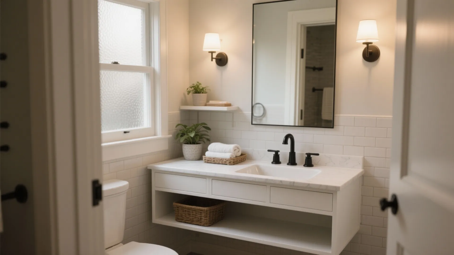 36in White Bathroom Vanity Ideas: Space-smart 36-inch white bathroom vanity inspirations from a pro designer