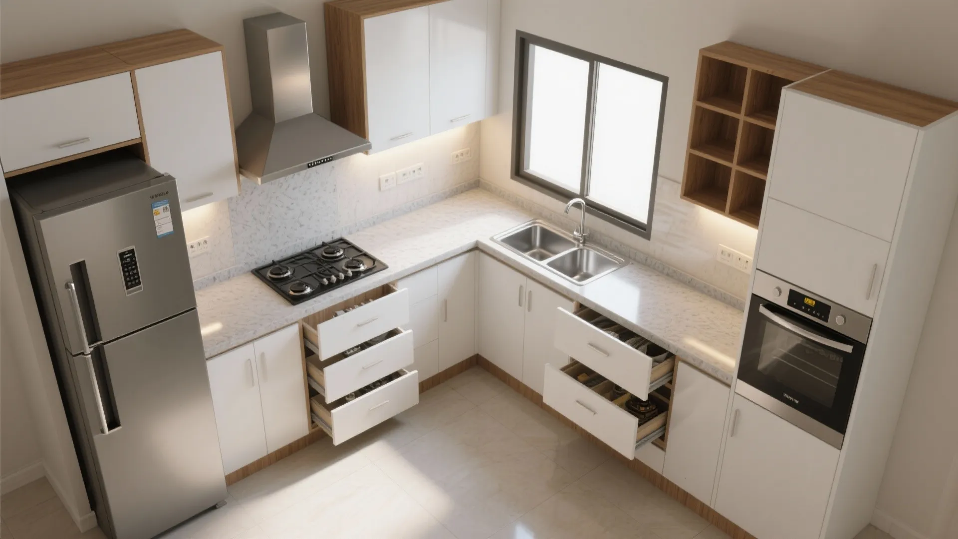 Space-smart kitchen planning for compact 3 BHKs