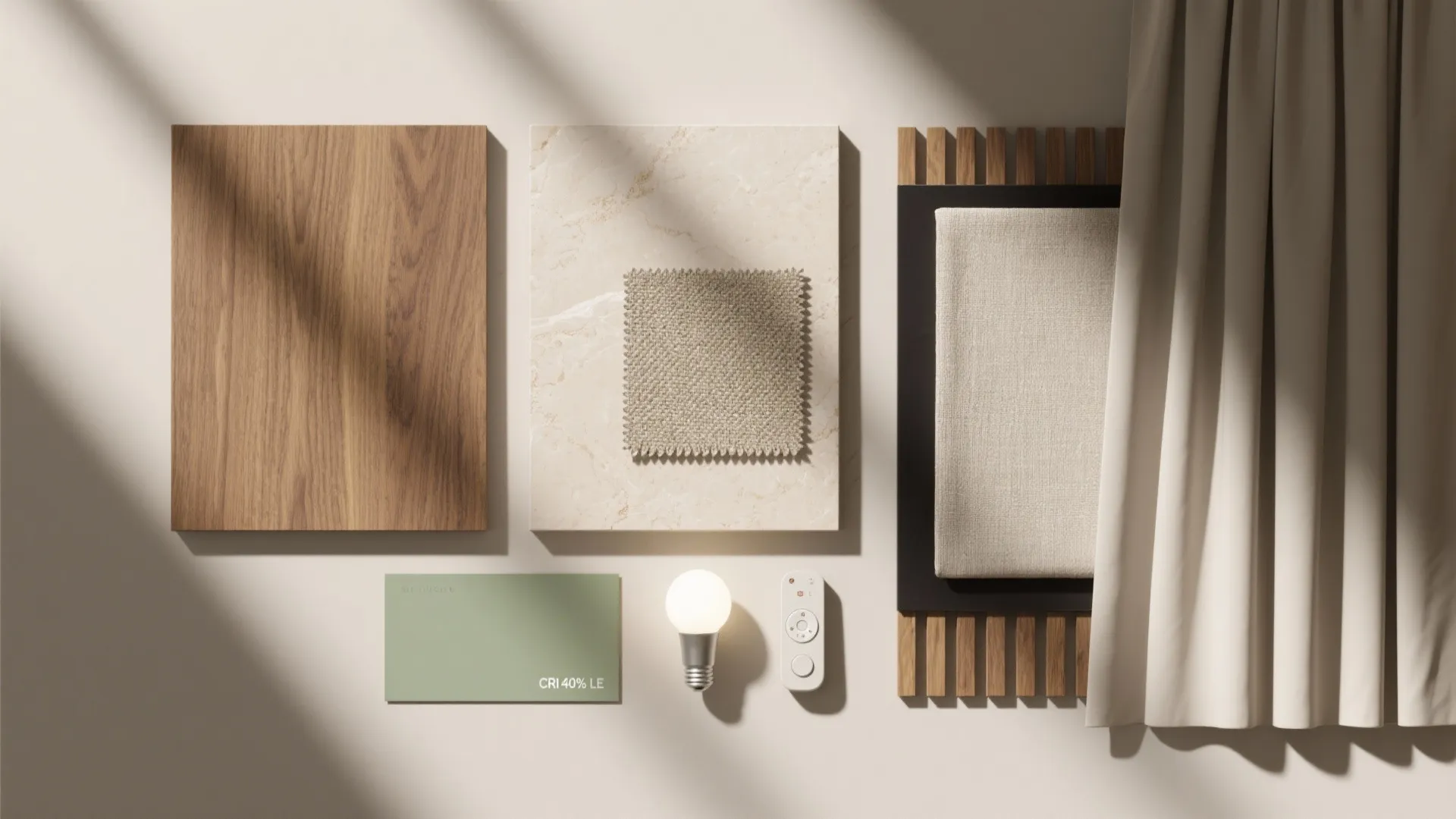 Layered Natural Materials and Smart Lighting