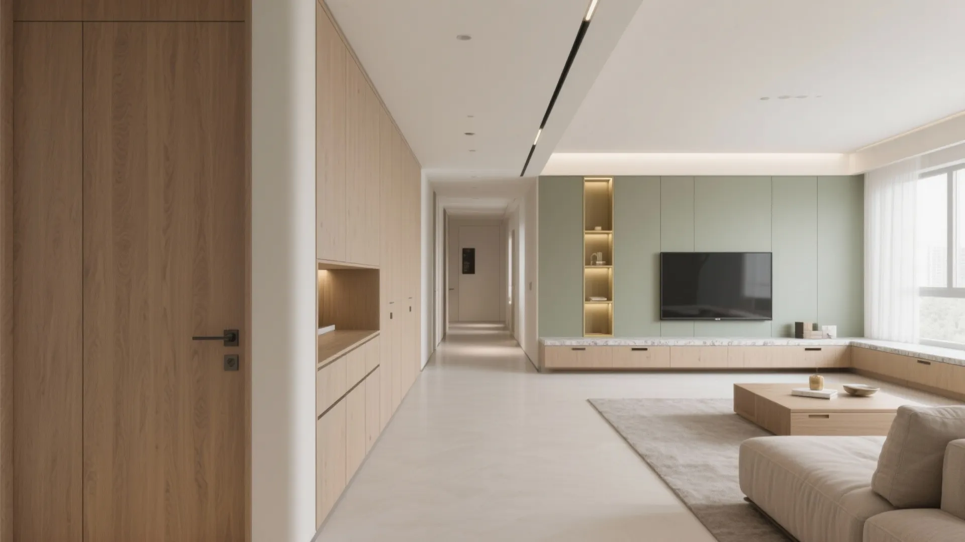 Storage walls, niches, and furniture that works twice