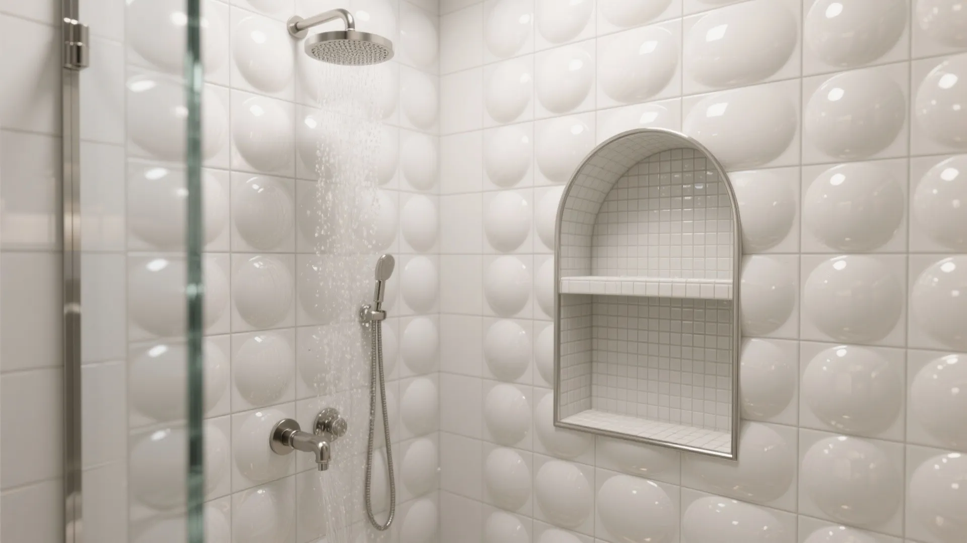 3D Bubble Texture in the Shower