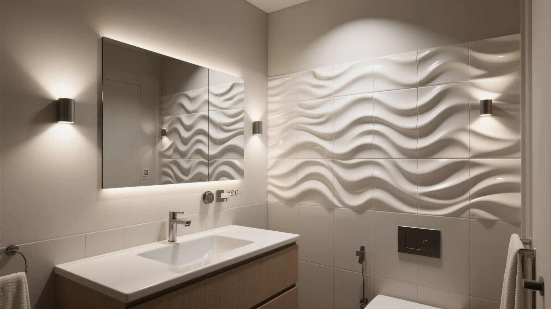 3D Sculptural Tiles as a Feature Wall