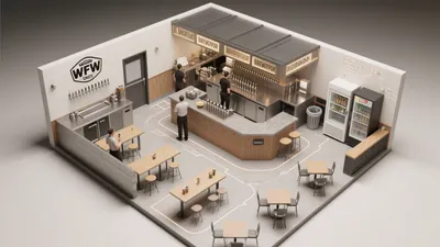 Modern Craft Beer Bar Design with Open Layout