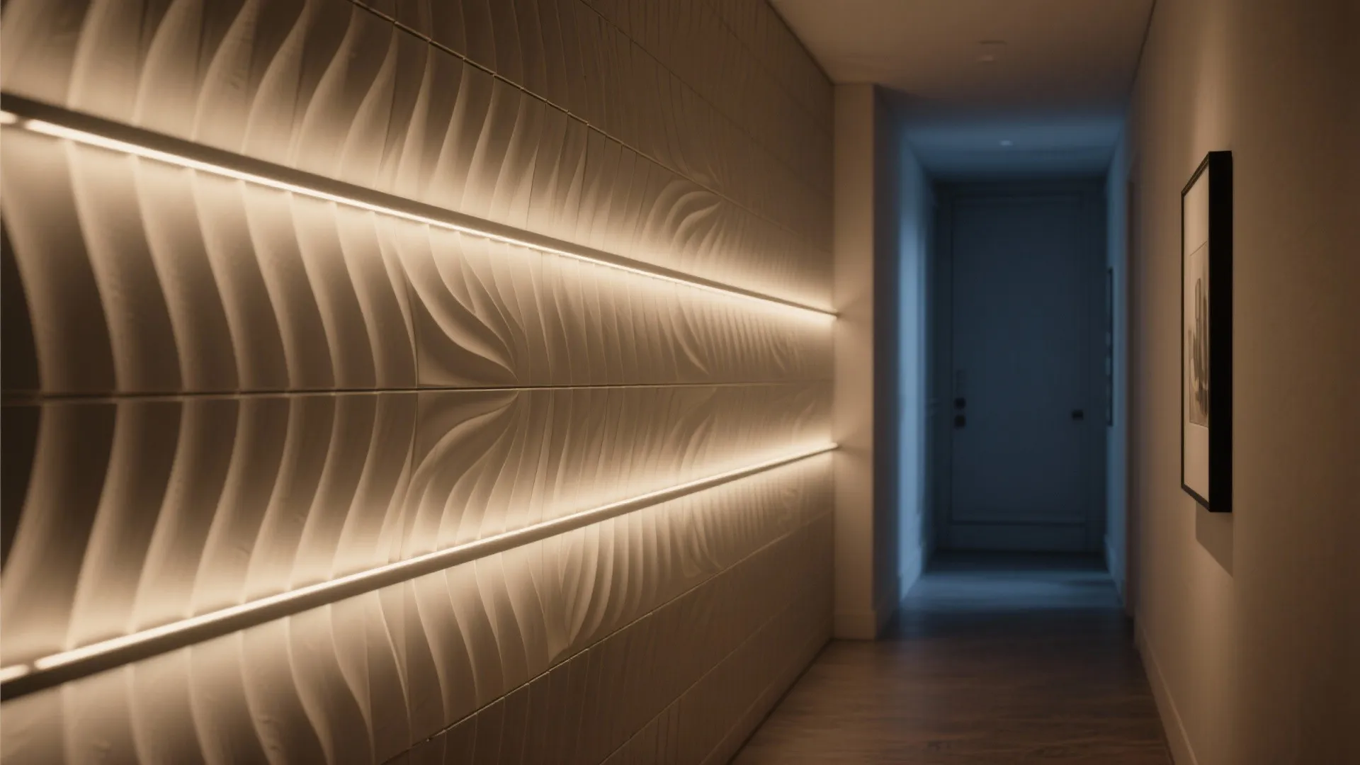 5) Sculptural 3D Tiles with Grazing Light