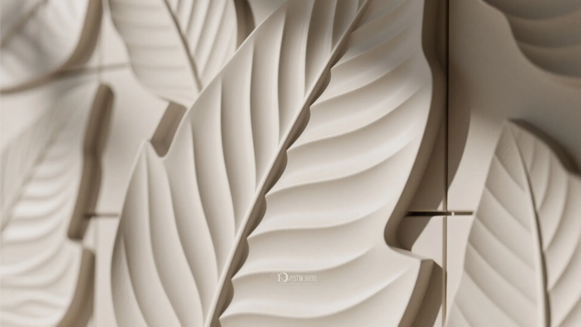 3D Leaf Panels as a Tactile Accent Wall