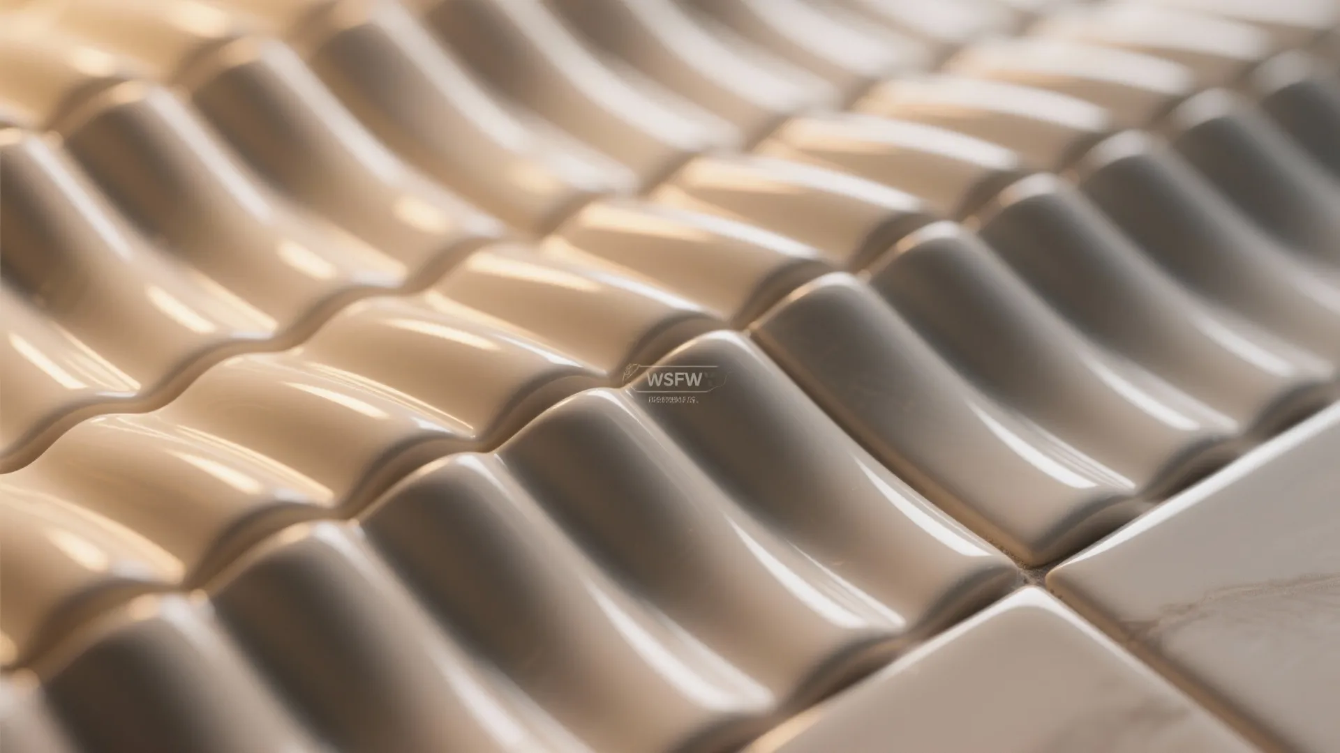 5) Sculptural 3D Tiles with Grazing Light