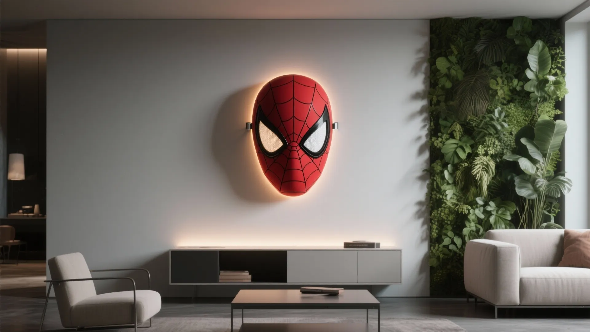 2. 3D Mask Sconce as a Focal Point