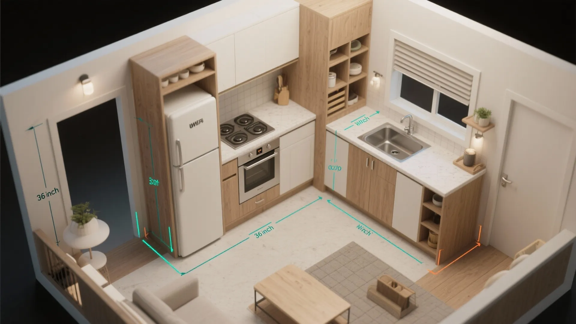 5. Plan in 3D and choose compact appliances