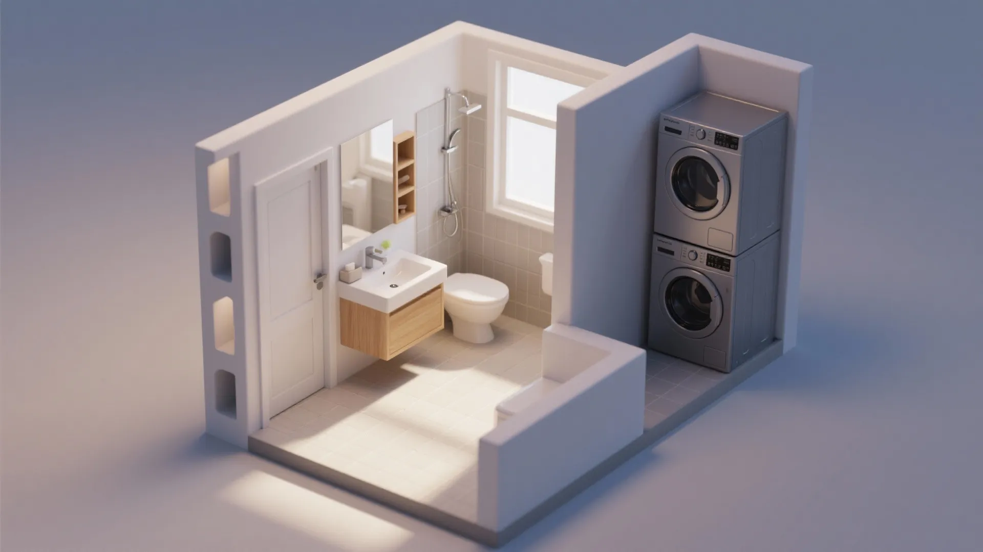 3. Pocket doors, recessed storage, and a 3D plan
