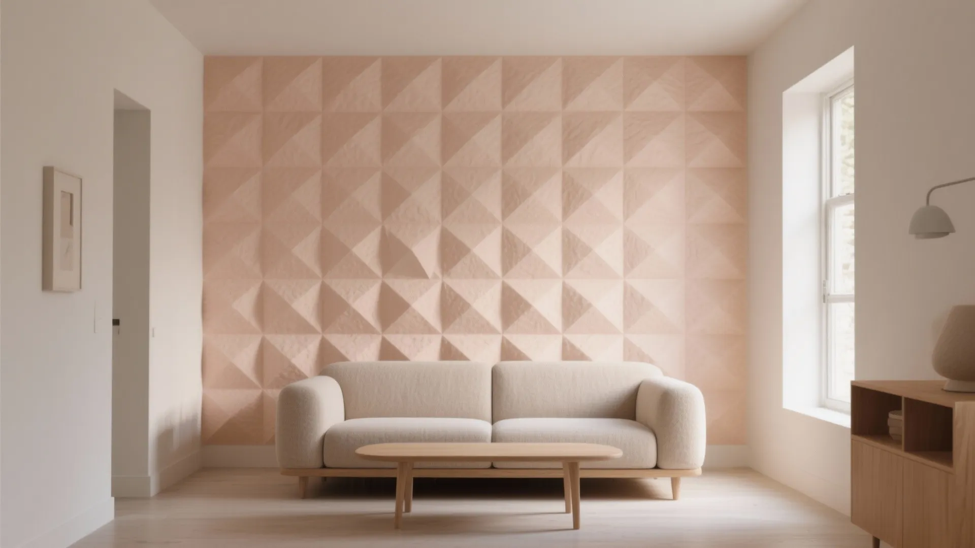Sculpted Geometry: A 3D POP Relief Accent Wall