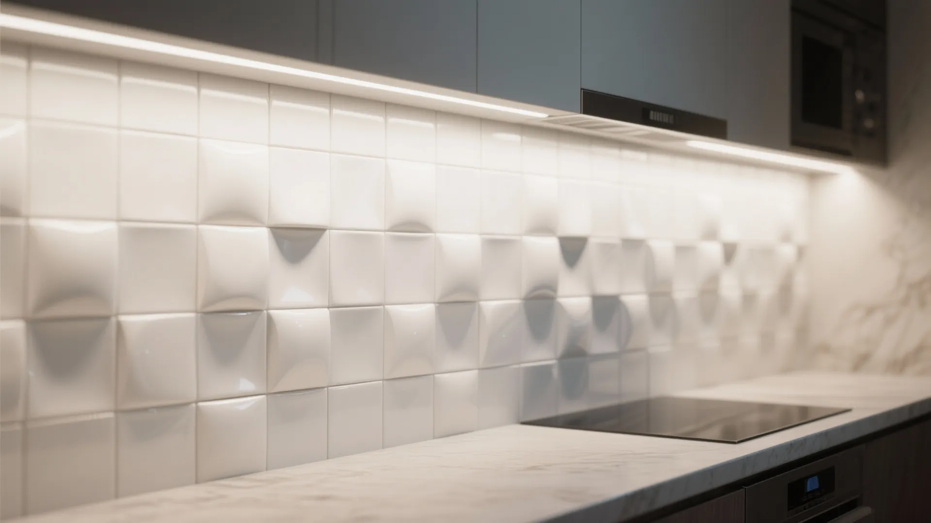 5. Textured white tiles (3D)
