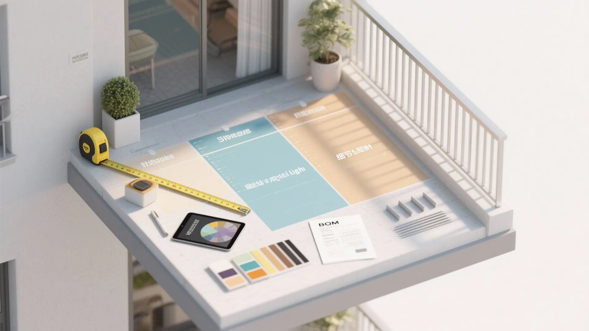 How I build a balcony 3D design workflow