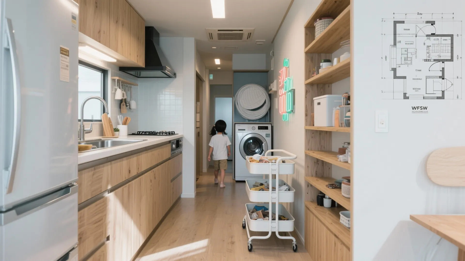Tips 1: 3DKを“家事センター化”して回遊させる動線規画