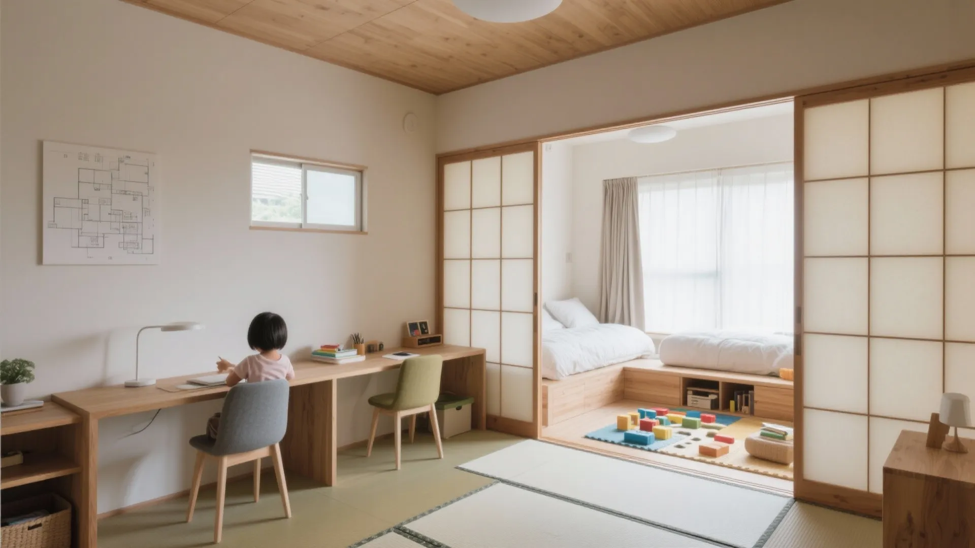 子ども部屋は「年齢で区切らない」ゾーニング（学習・睡眠・遊びを分解）
