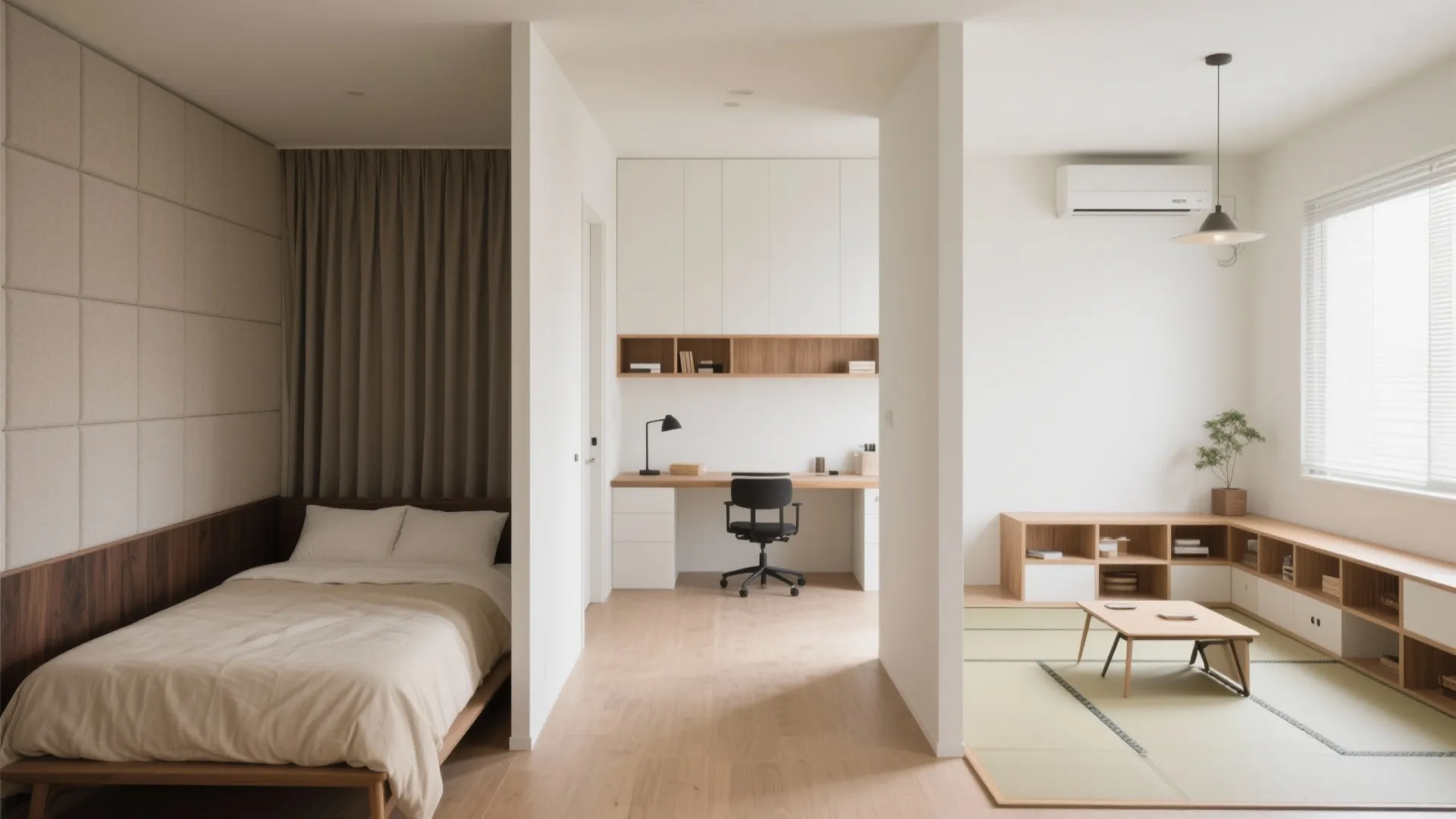 Tips 2: 3室を“用途の温度差”で仕分け｜日式風格で静と動のゾーニング