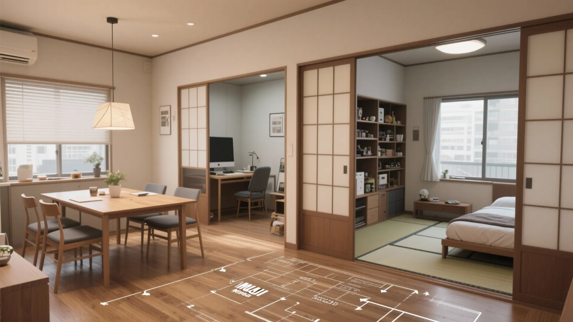 Tips 1: 3DKの役割を明確化して動線を短縮（動線計画×日常のルーティン）