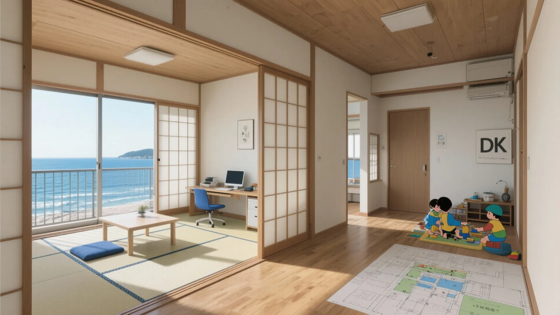 Tips 2: 2つの和室/洋室を“用途で非対称”に—静と動のゾーニング（日本都市の小型住まいの収納技巧）