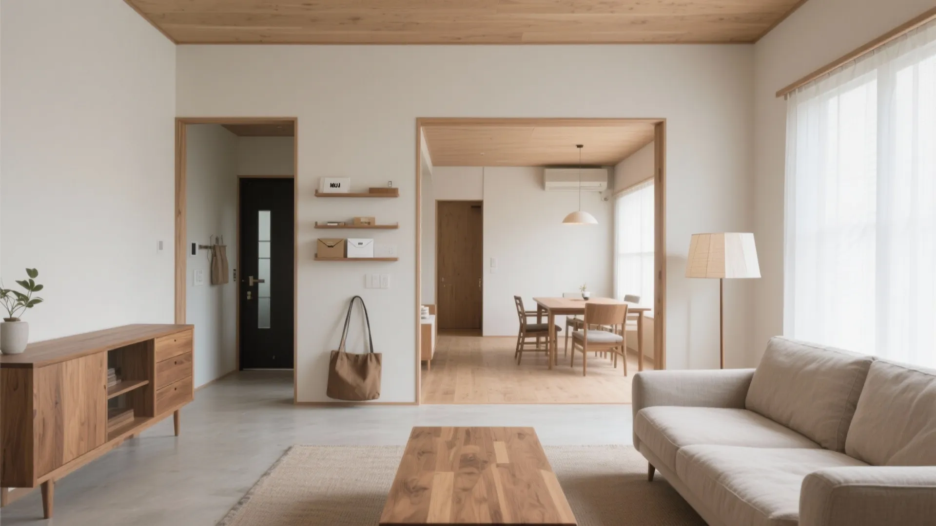 Tips 1: リビング中心の動線計画で3LDKを一体化（動線規劃）