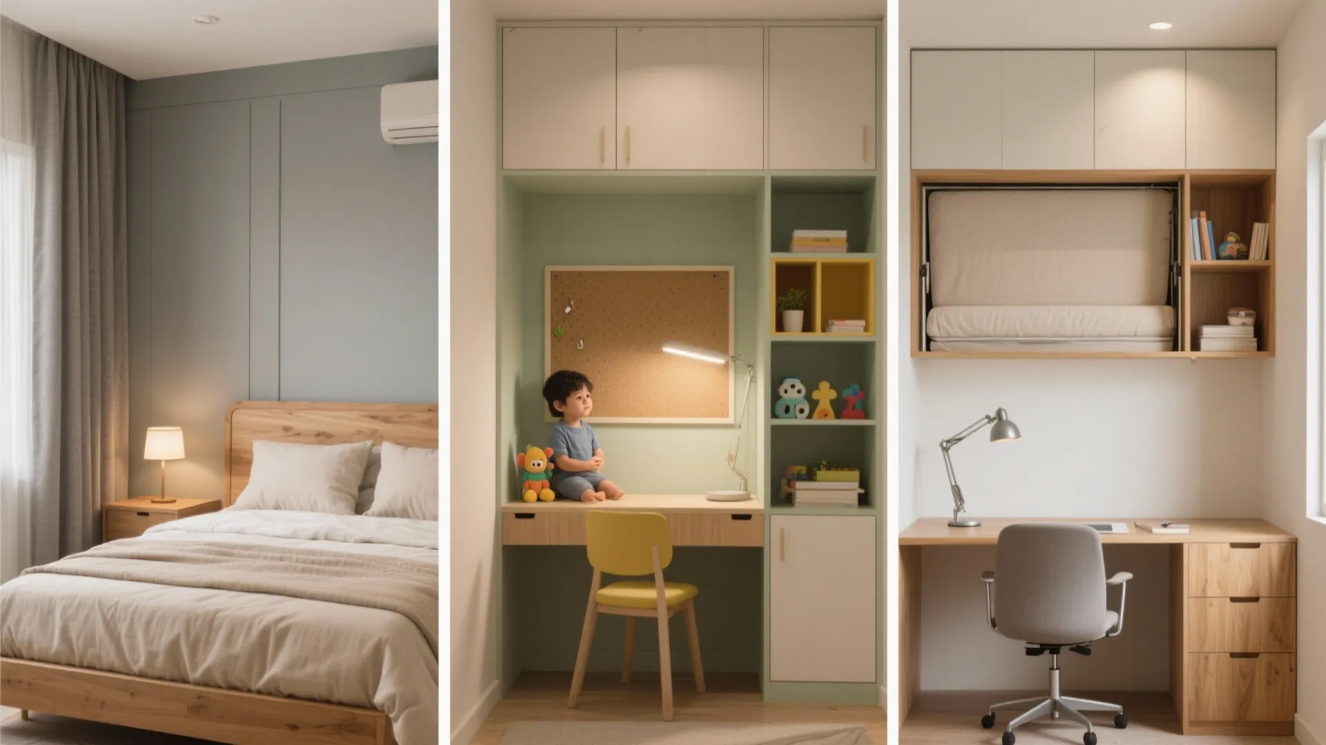 Three Bedrooms, Three Moods: Master Calm, Kid-Friendly, Hybrid Guest/Home Office