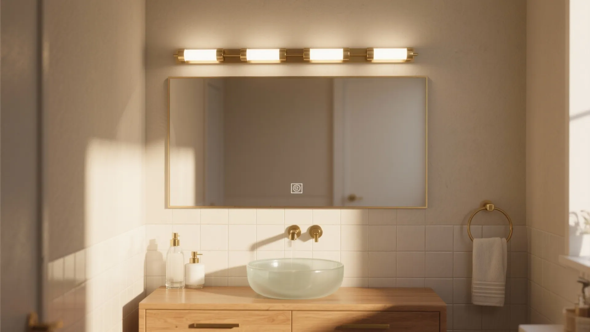 4 Light Bathroom Vanity Lights Ideas: Five small-space design inspirations for installing 4-light vanity fixtures