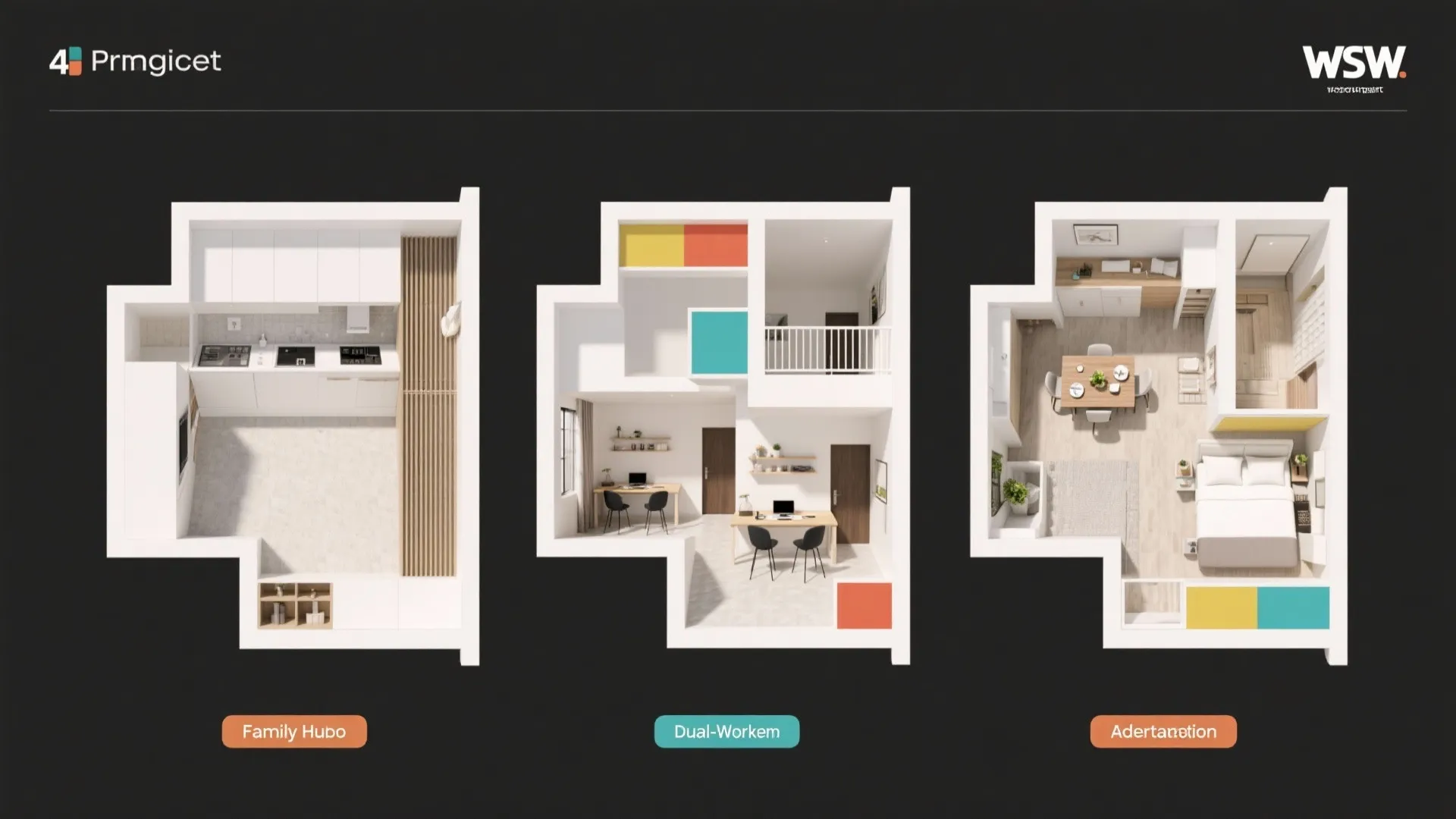 Sample 4 BHK Floor Plan Concepts