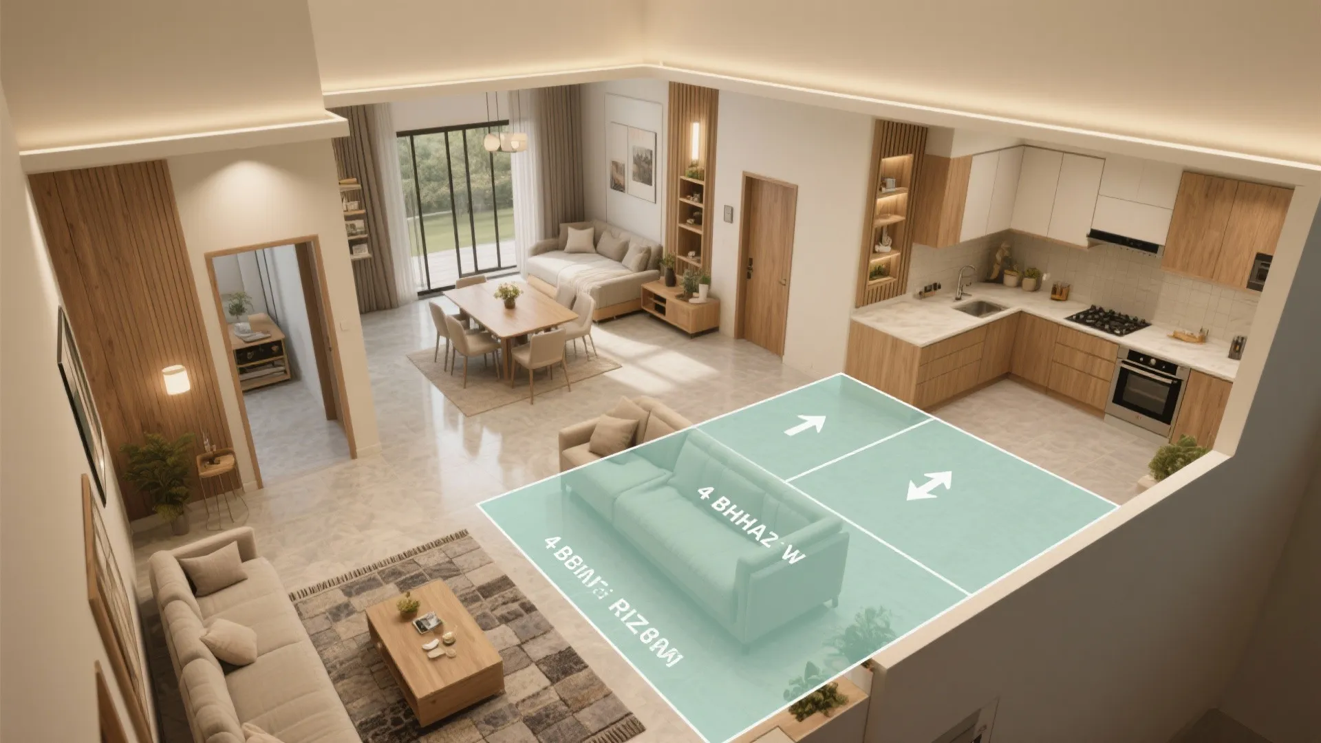 Space Zoning That Lets a 4 BHK Flow