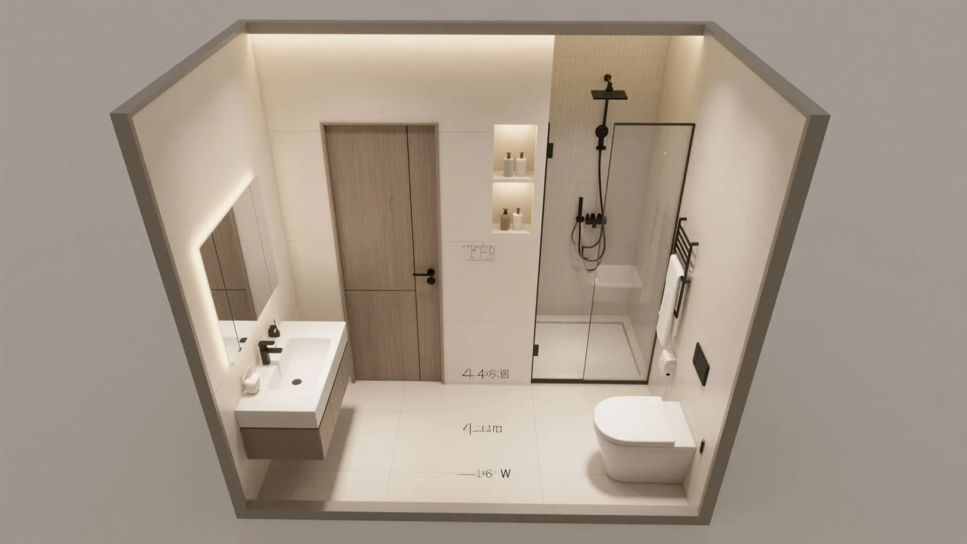 Niches, pocket doors, and space-smart layout