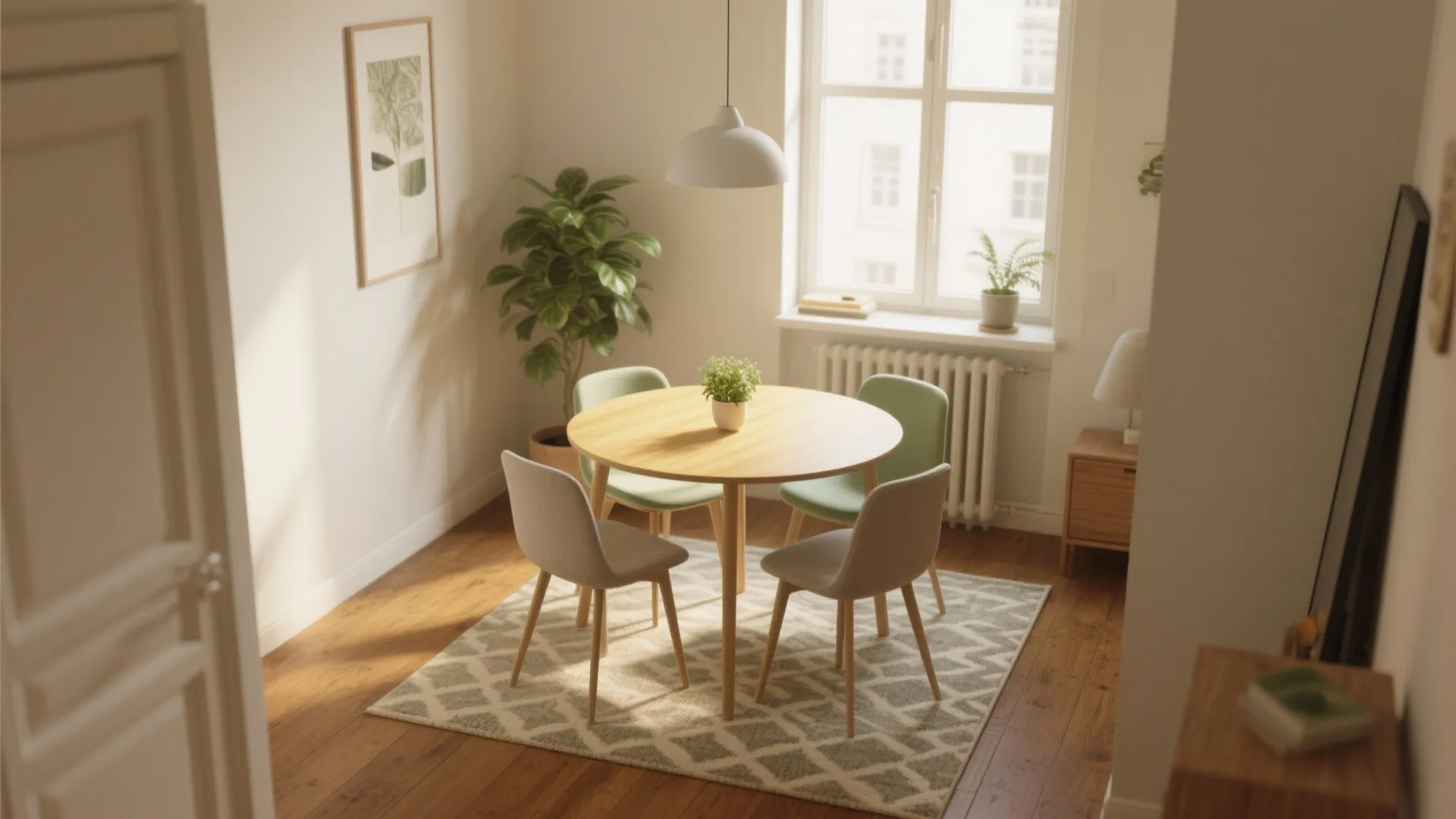 5 x 7 Rug: 5 Ways to Style Under Dining Table: Practical, small-space solutions for placing a 5 x 7 rug under your dining table