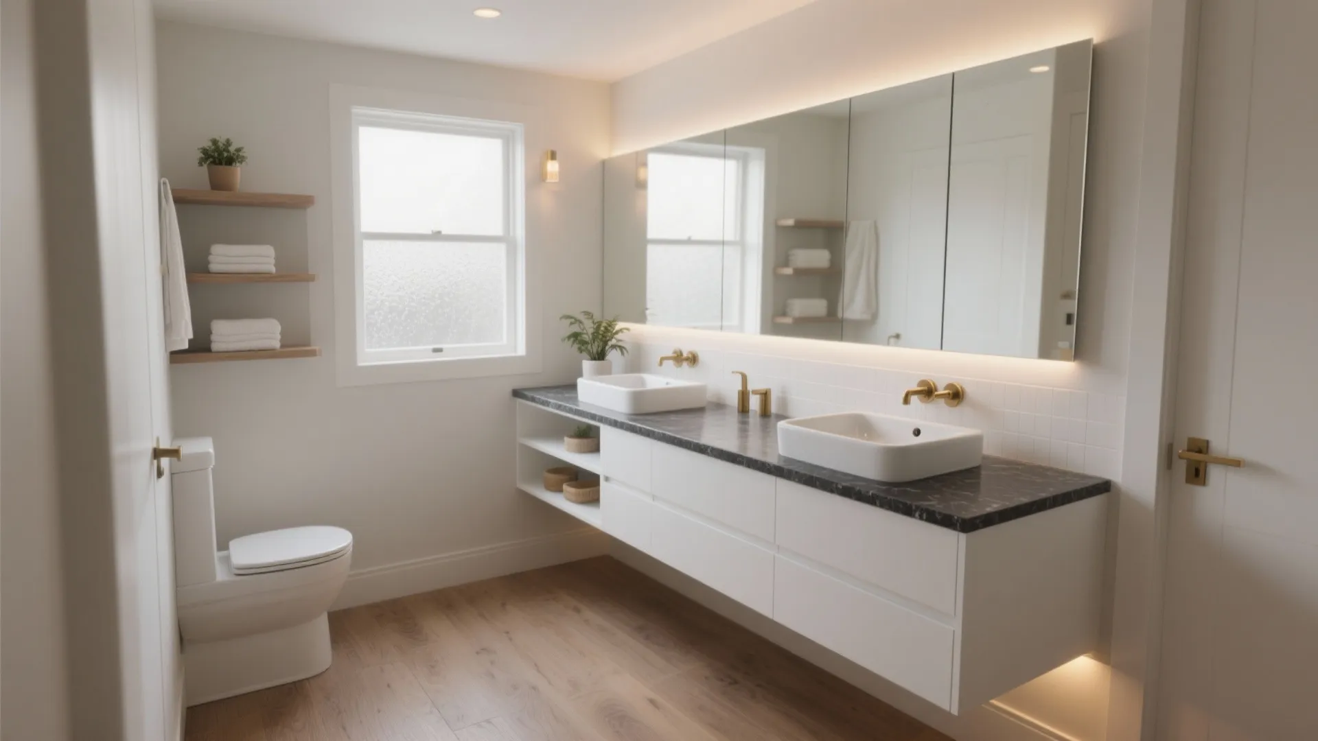 60-Inch White Bathroom Vanity Ideas: Five smart small-space design inspirations for a 60-inch white bathroom vanity