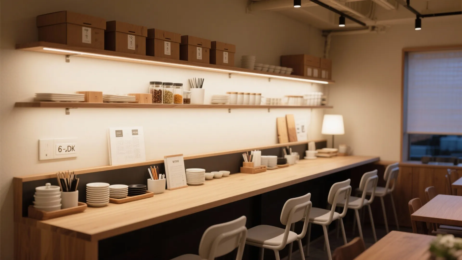 Tips 3: DKは“食＋軽作業”のハイブリッドで、収納技巧を壁に集約（収納技巧×日式整頓）