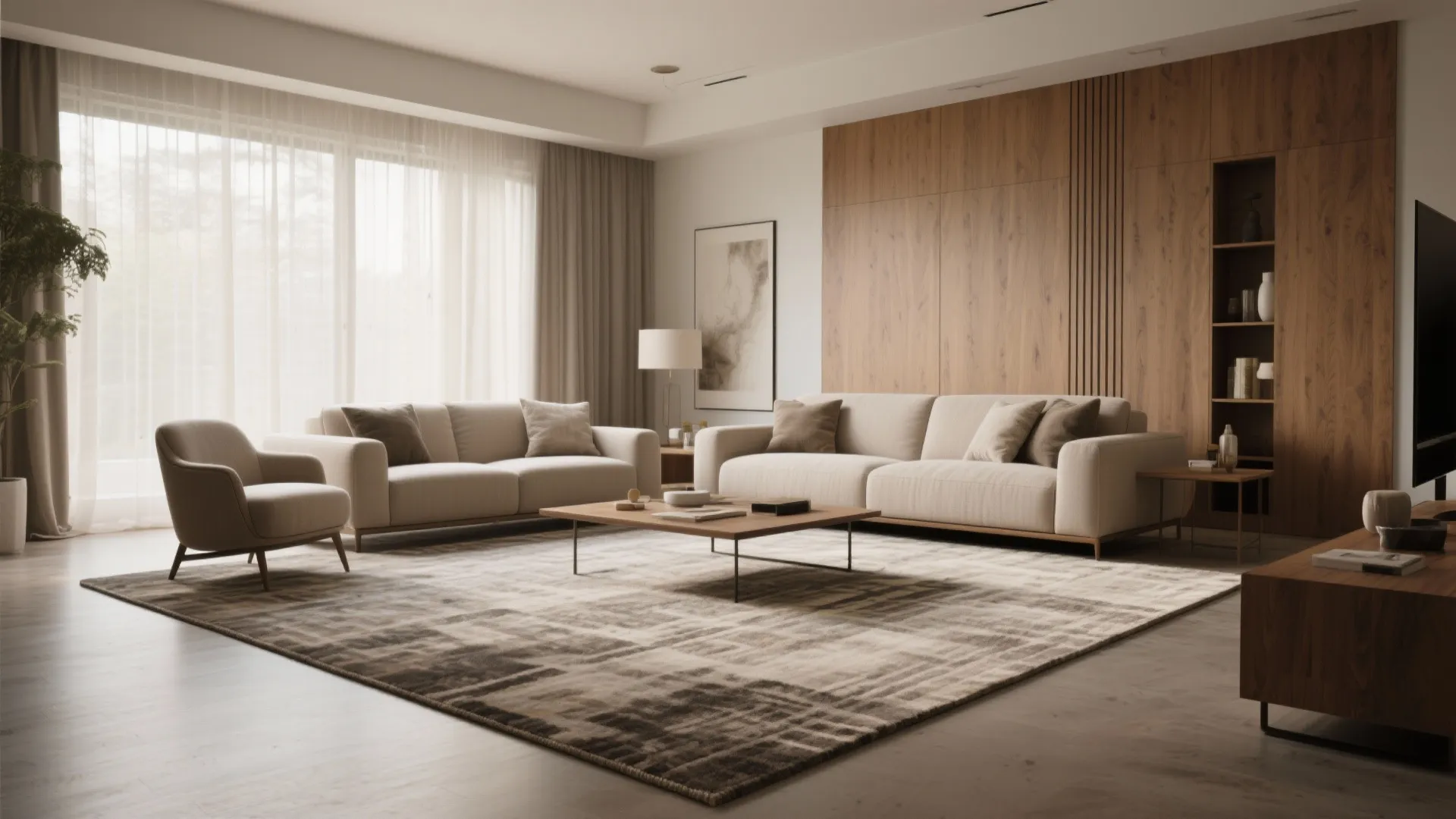 2. Float a larger rug: 8x10 when you can