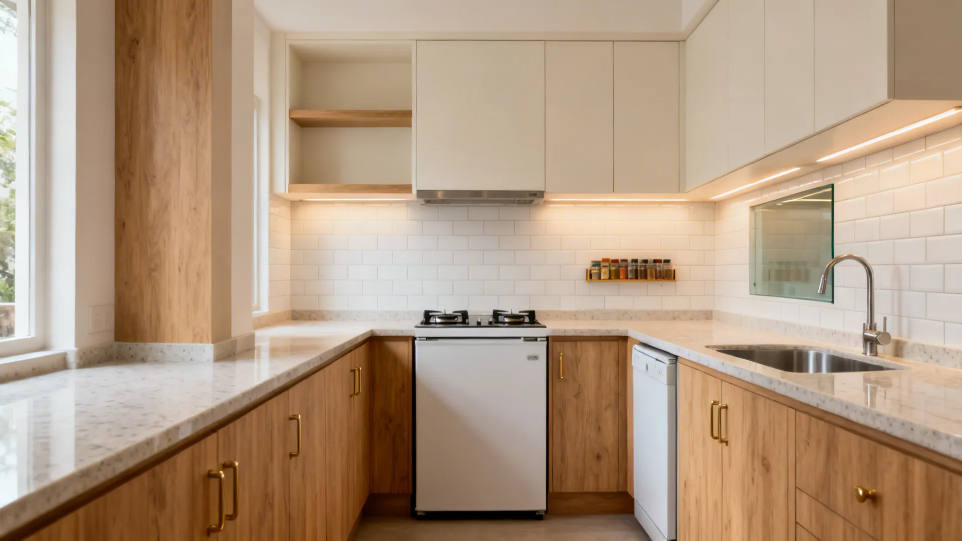 5 Kitchen Design Ideas in India for a 9ft x 5ft Space