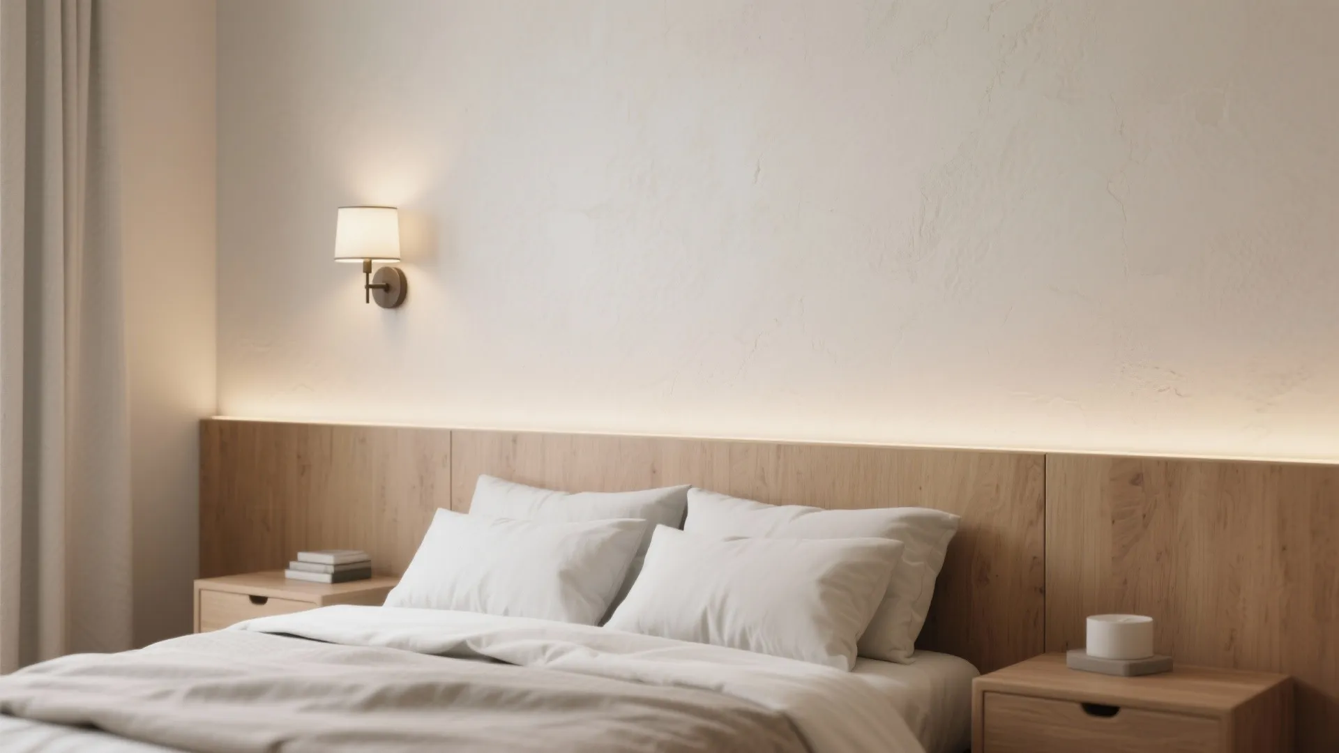 2. Above the headboard (clean & minimal)