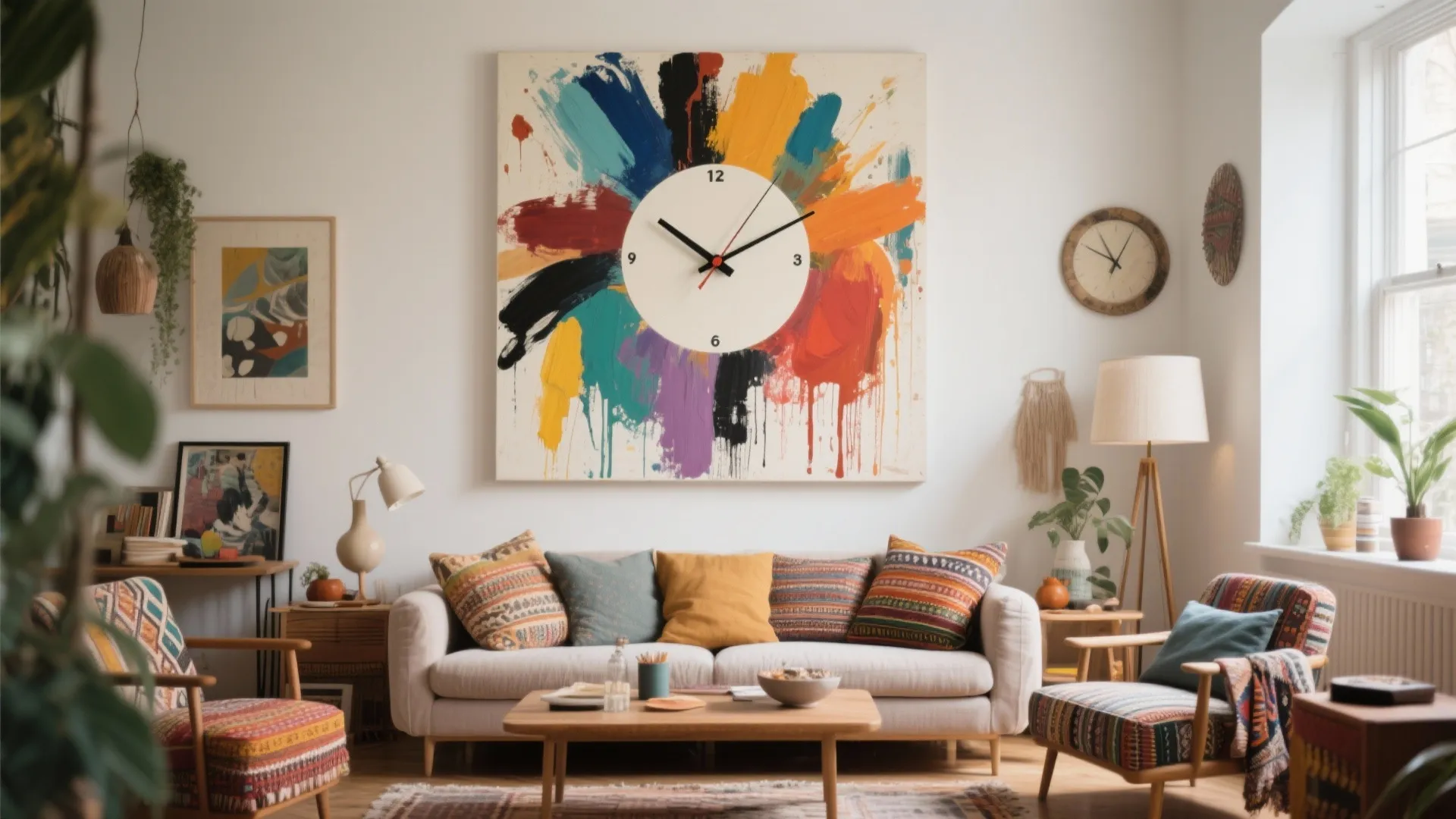 6. Abstract Art Clock