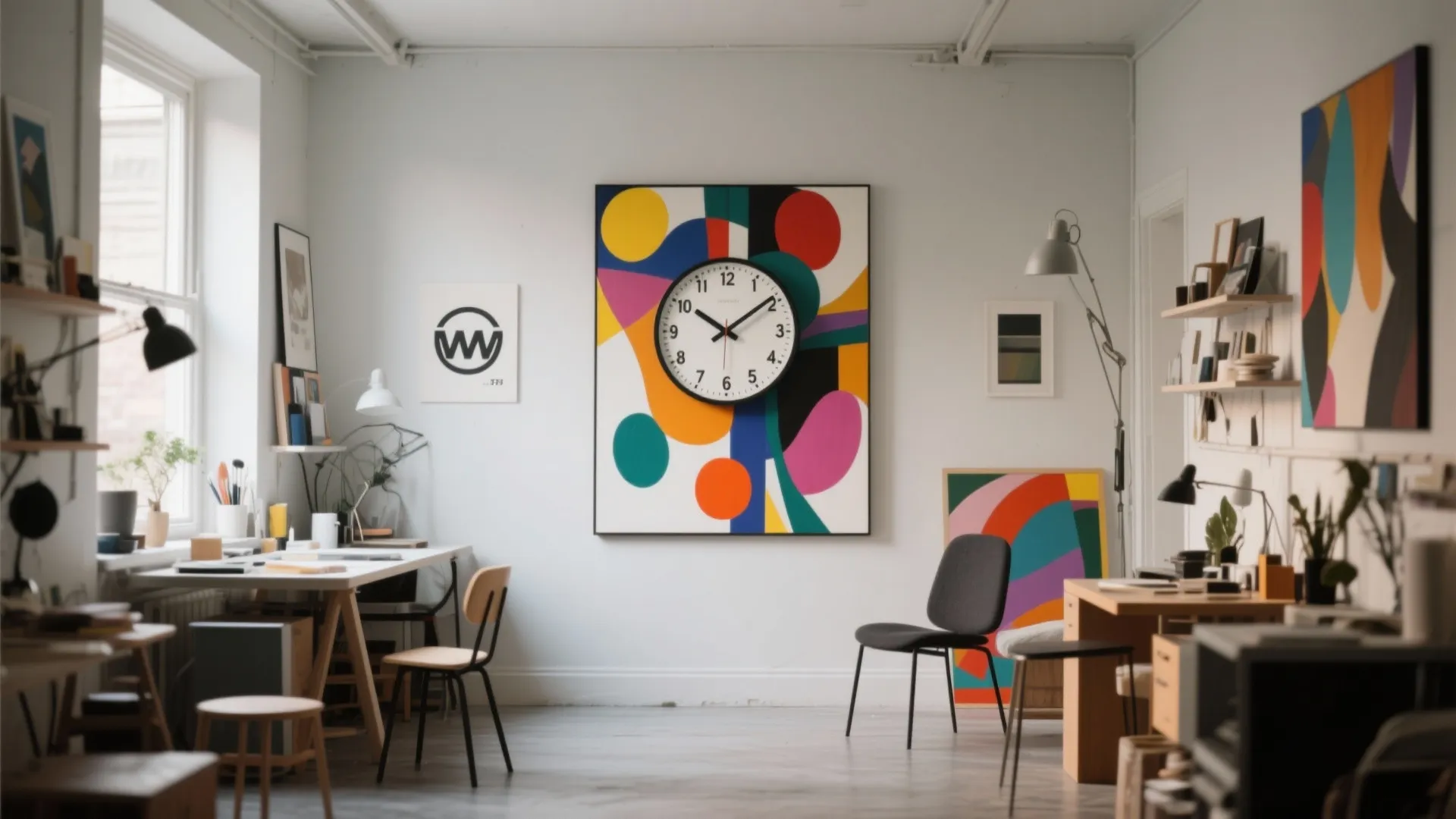 Art-Inspired Abstract Wall Clock