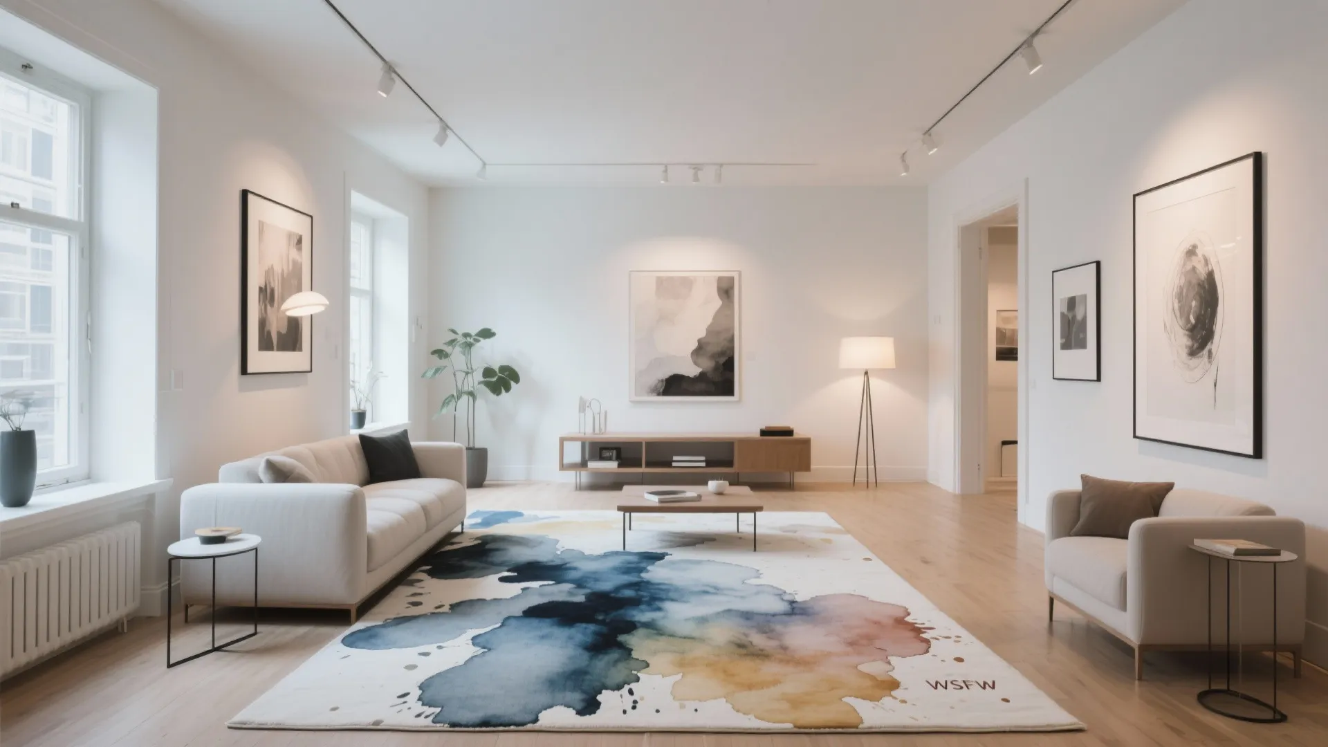 10. Artistic Abstract Rugs
